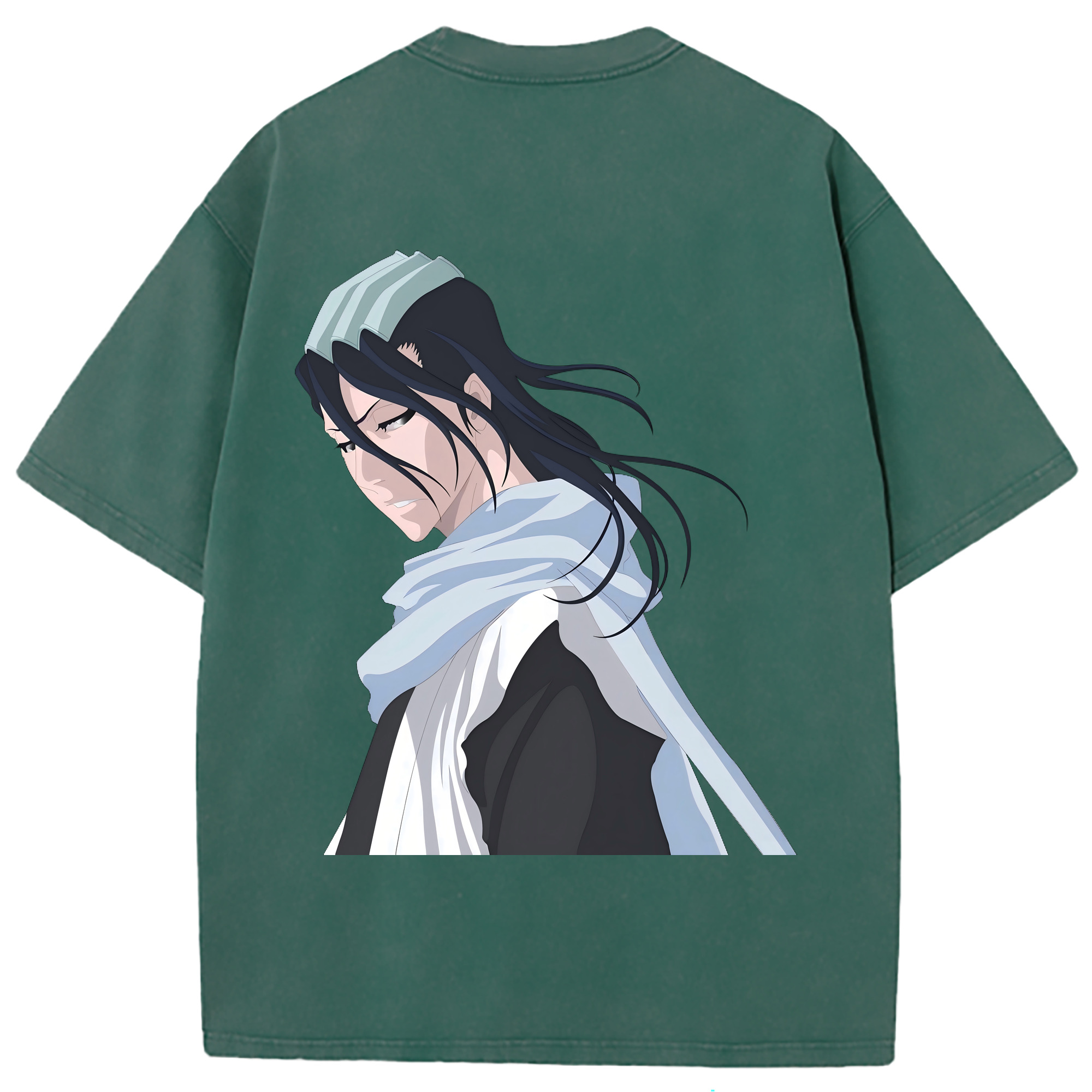 （画像用） ブリーチ くちき びゃくや BLEACH Kuchiki Byakuya 綿100% ヴィンテージ風 半袖Tシャツ（背面プリント）